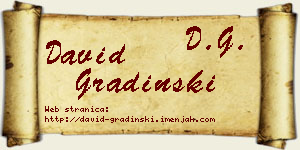 David Gradinski vizit kartica